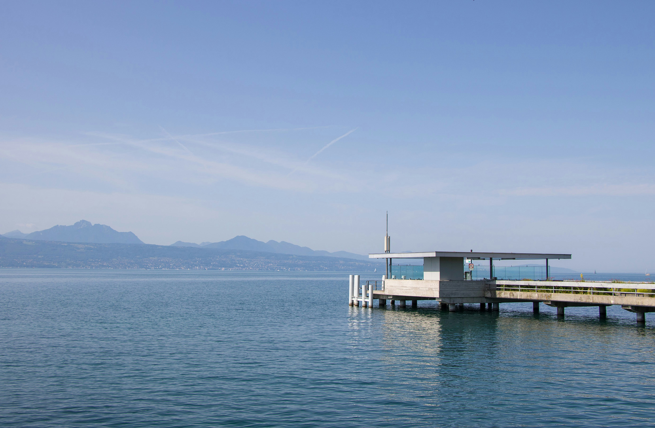 Lakeside pier on Lac Léman