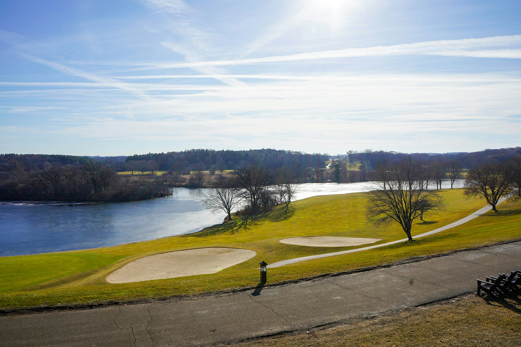 Riverside golf course fairway